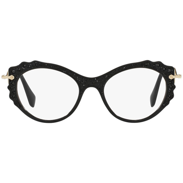 MiuMiu Unisex Eyeglasses Cat Eye Frames MU01PV 1AB1O1