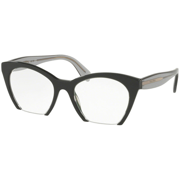 Miu Miu Women's Eyeglasses Transparent Black W/Demo Lens MU03QV H5X1O1