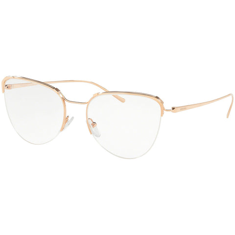 Prada Cat Eye Women's Eyeglasses Pink Gold Frame w/Demo Lens PR60UV SVF1O1