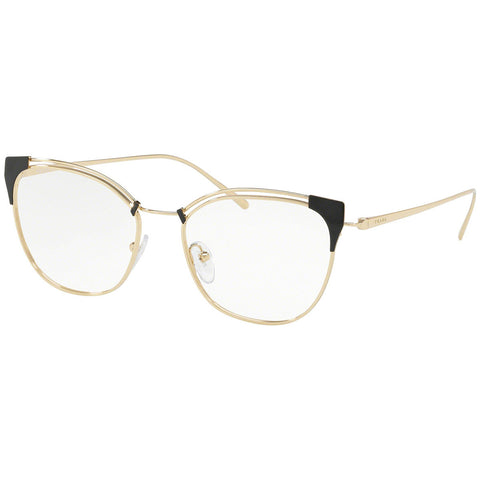 Prada Cat Eye Eyeglasses Women's Grey / Pale Gold w/Demo Lens PR62UV YEE1O1