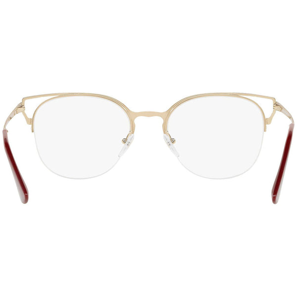Prada Cat Eye Eyeglasses Ivory/Pale Gold w/Demo Lens PR64UV LFB1O1