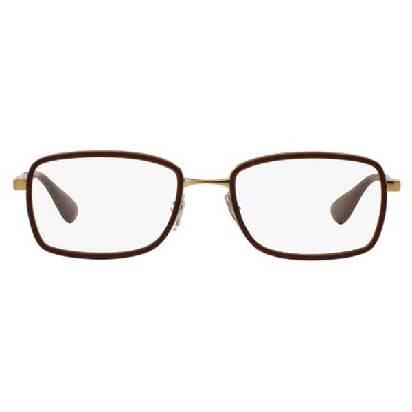 RayBan RX Square Eyeglasses Brown Color Women's RX6336 2858 51