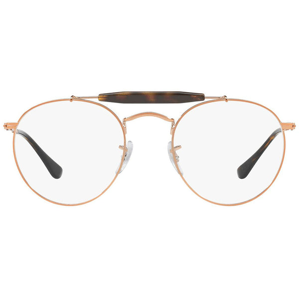 RayBan Round Unisex Eyeglasses Shiny Copper w/Demo Lens RX3747V-2943