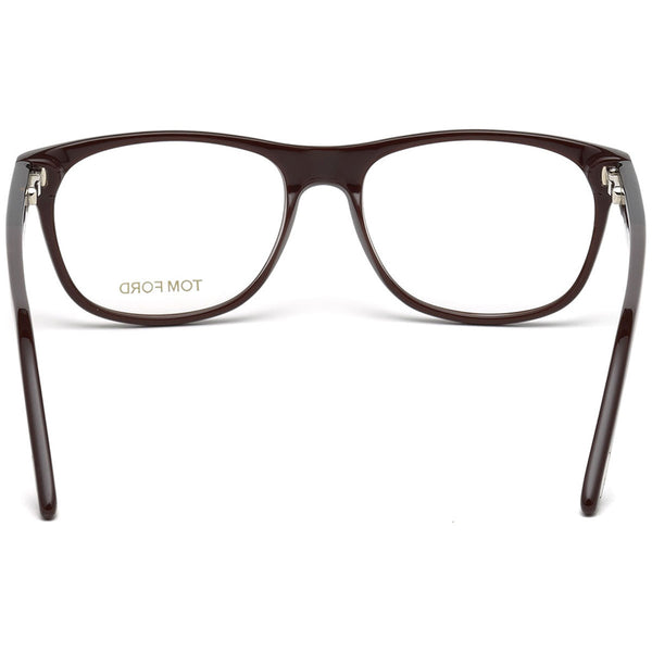 Tom Ford Square Unisex Eyeglasses Shiny Dark Brown | Back
