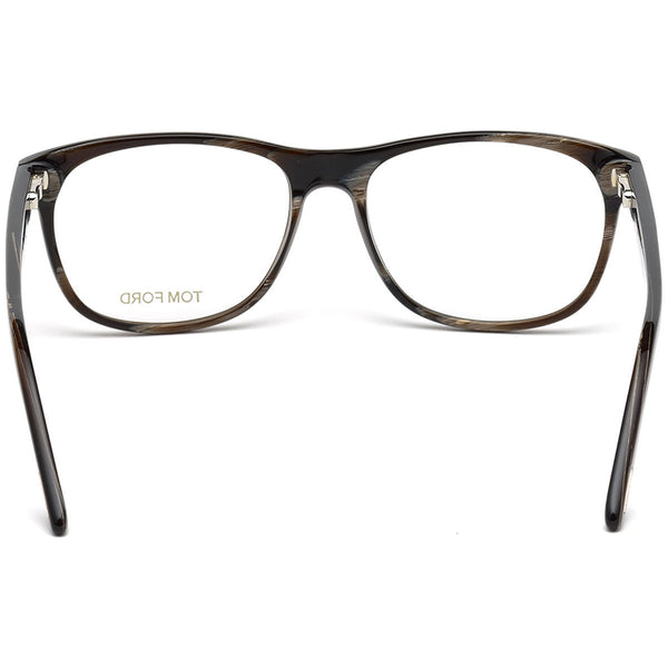 TomFord Square Unisex Eyeglasses Brown Horn Demo Lens FT5431-062-55