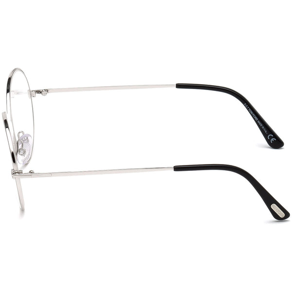 Tom Ford Women's Oval Eyeglasses Shiny Rhodium w/Demo Lens FT5517 018