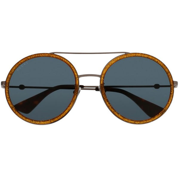 Gucci Round Women's Sunglasses W/Blue Polarized Lens GG0061S-004