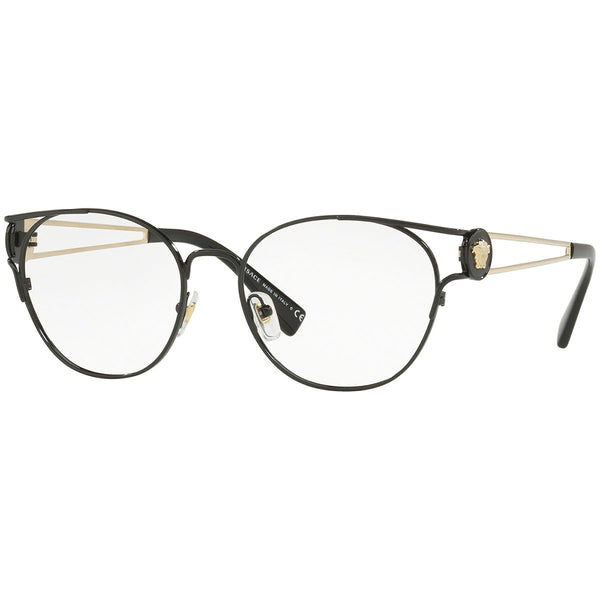 Versace Round Women's Eyeglasses Black Frame w/Demo Lens VE1250 1009