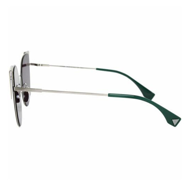 Fendi Sunglasses Silver Metal Cat-Eye Violet Lens Frame FF0190-0010