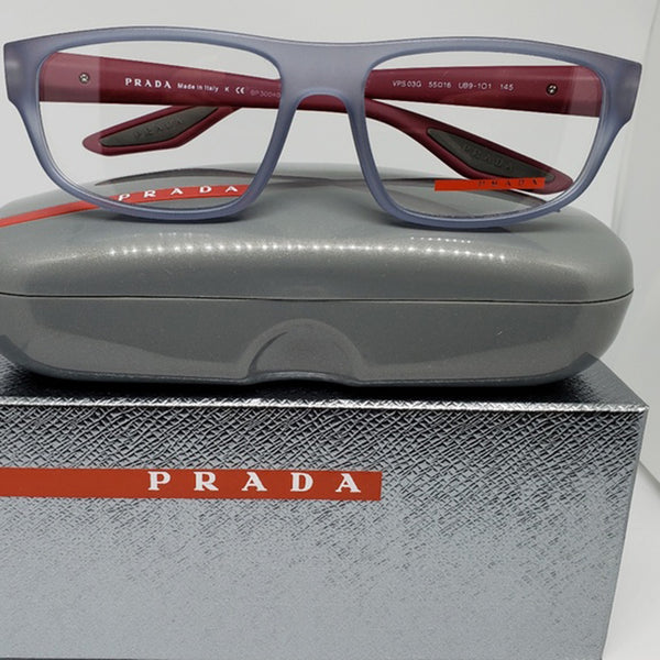 Prada Eyeglasses Sports Frame With Demo Lens | Full View