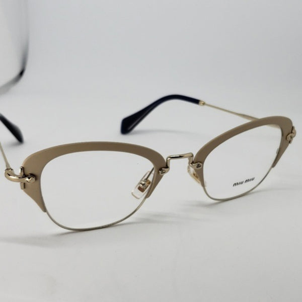MiuMiu RX Cat Eye Women's Gold Eyeglasses Demo Lens TSH-MU-025