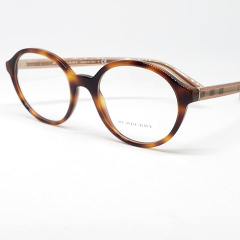 Burberry RX Round Eyeglasses Havana Women's
