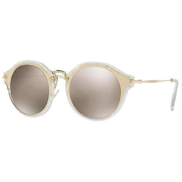 Miu Miu Round Women's Sunglasses Brown Lens - Side View