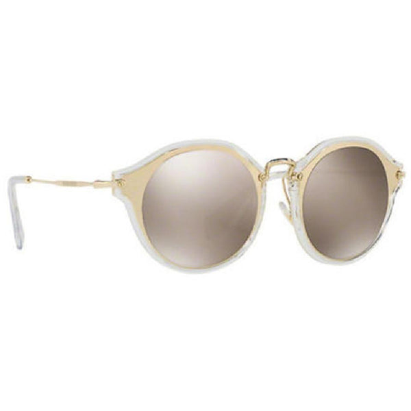 Miu Miu Round Women's Sunglasses Brown Lens - Full View