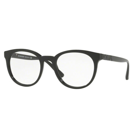 Burberry Rx Round Style Eyeglasses Black w/ Demo Lens Unisex BE2250F-3001