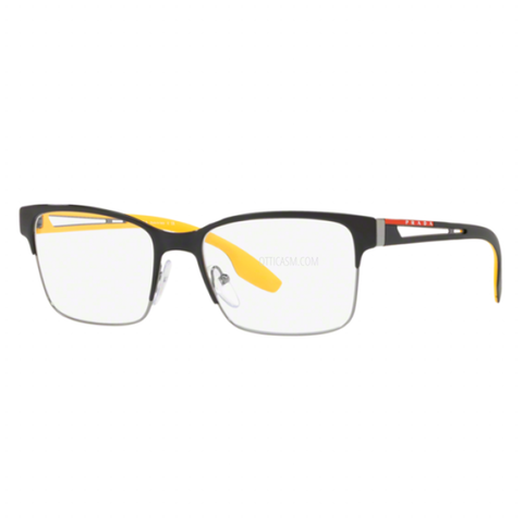Prada Unisex Eyeglasses Black Gunmetal w/Demo Lens PS55IV YDC101/55
