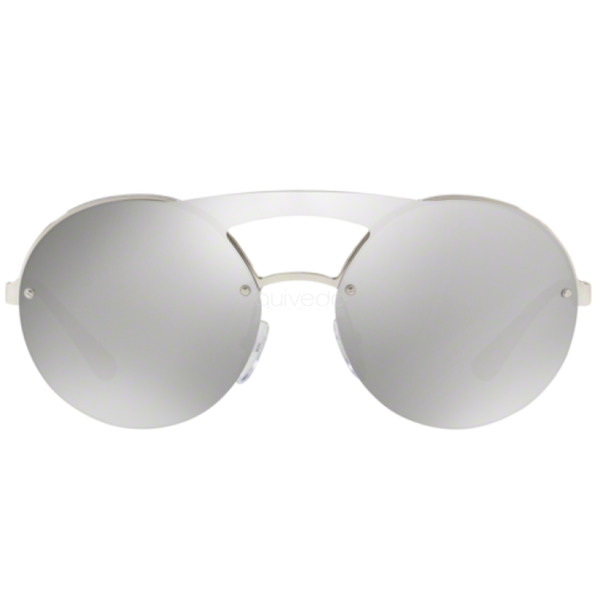 Prada Round Women Sunglasses w/Silver Mirrored Lens PR65TS1BC2B0