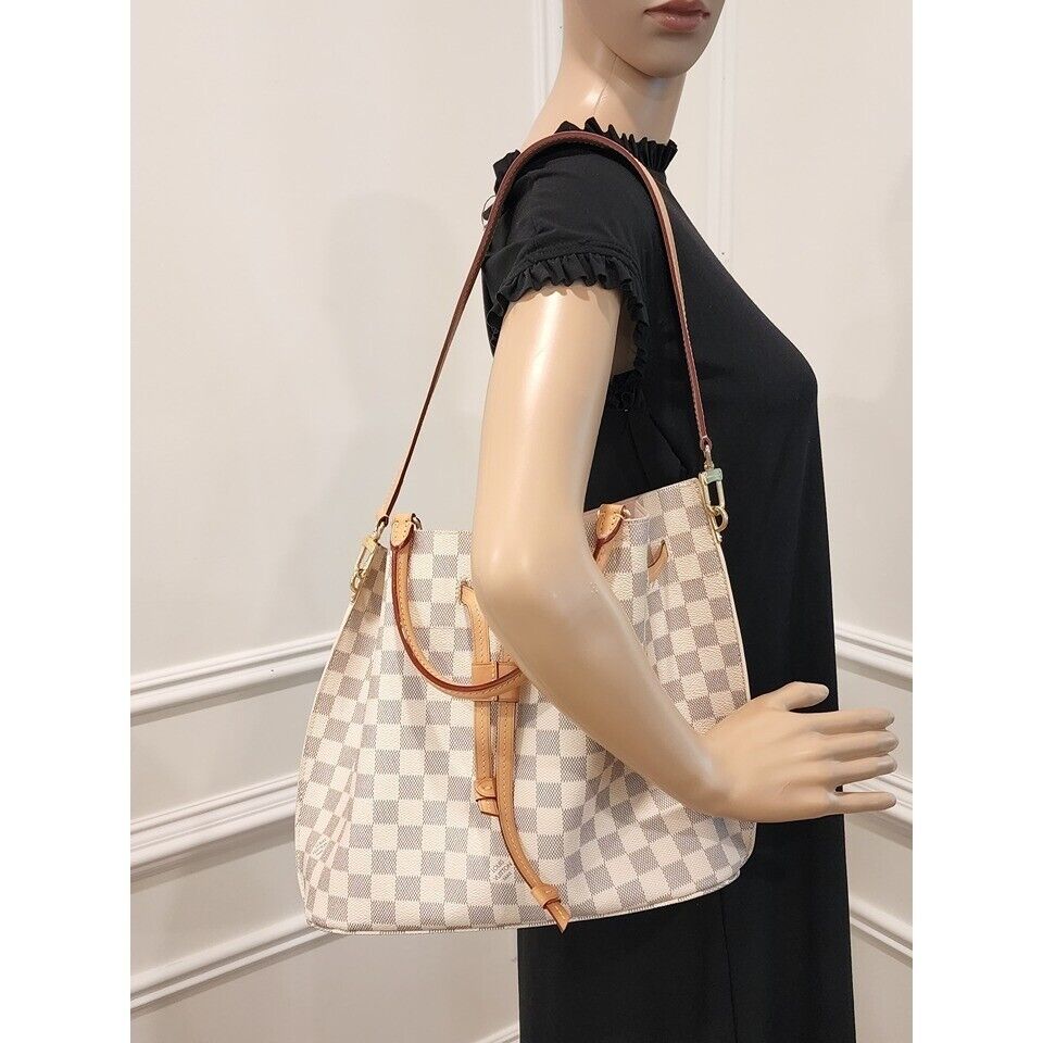 Louis Vuitton Graceful mm Damier Azur Hobo Shoulder Bag White