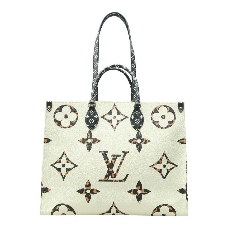 Louis Vuitton  Giant Jungle Monogram Neverfull Ivoire with Pouch