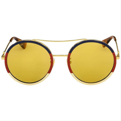Gucci GG0061S 015 Round Gold Women's Sunglasses