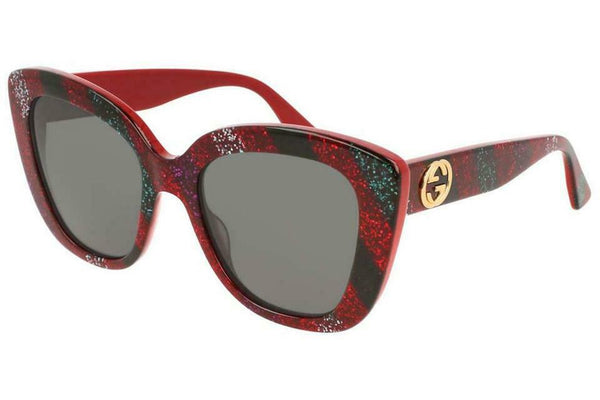 Gucci GG0327S 005 Grey Butterfly Women Sunglasses