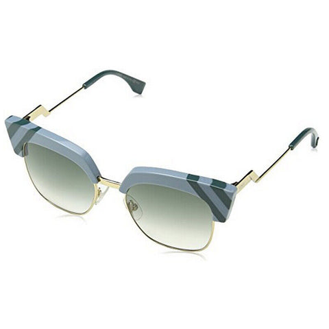 Fendi FF0241/S MUV AZURE Women Square Sunglasses w/Grey Gradient Lens