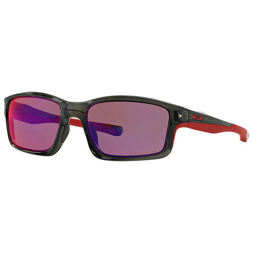 Oakley Chainlink Sunglasses Gray Smoke / Red Iridium Polarized Lens OO9247-10
