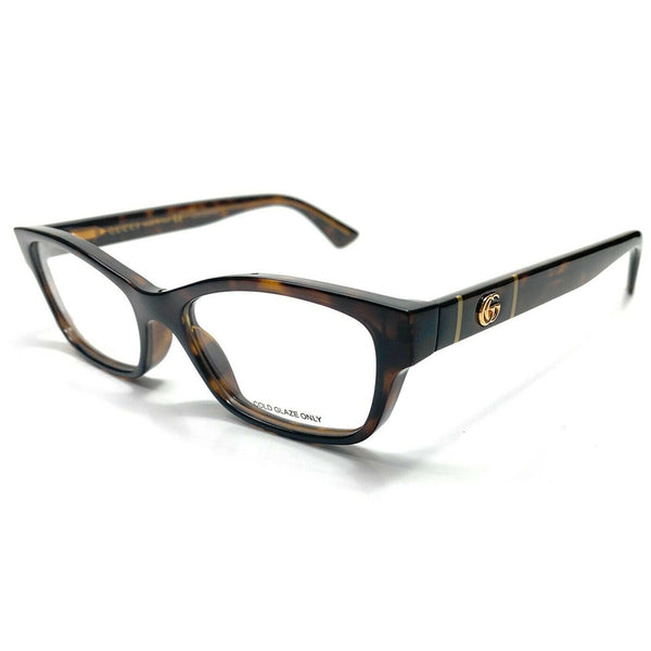 Gucci Cat Eye Women's Eyeglasses Havana W/Demo Lens GG0635O 002
