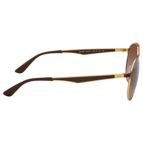 Ray Ban Aviator Men's Sunglasses Brown Gradient Lens RB3606 912713