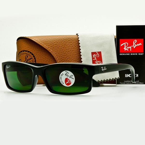 Ray-Ban Men's Sunglasses Black W/Green Polarized Lens RB4151 601/2P