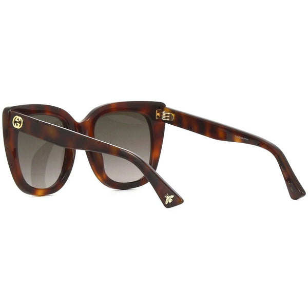 Gucci Cat Eye Women's Sunglasses Brown Lens GG0163S-002