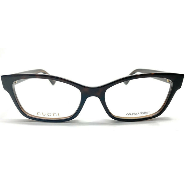 Gucci Cat Eye Women's Eyeglasses Havana W/Demo Lens GG0635O 005