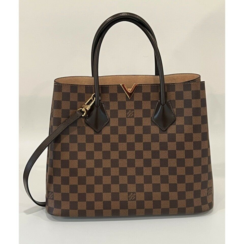 Louis Vuitton Tote Kensington Damier Ebene in Toile Canvas/Leather with  Brass - US
