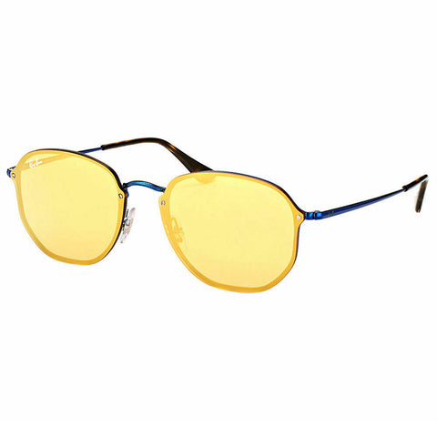 Ray Ban Blaze Hexagonal Blaze Unisex Sunglasses w/Gold Mirrored Lens RB3579N 90387J