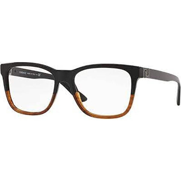 Versace VE3243-5117-55 Black Havana Fade Demo Lens Men's Eyeglasses