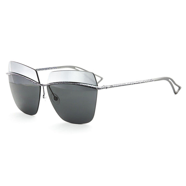 Dior Sunglasses Women Argent Blue w/Silver Lens  DIOR-METALLIC-SSPKW-63