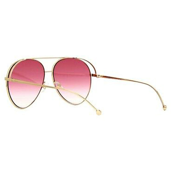 Fendi Women Sunglasses w/Burgundy Gradient Lens FF0286S 3X0000 GOLD
