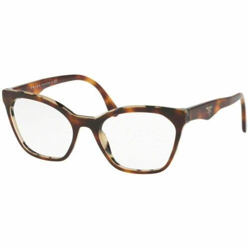 New Authentic Prada Eyeglasses Women's Havana / White w/Demo Lens PR09UV TH8-1O1