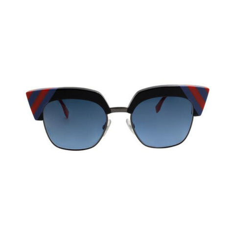Fendi Waves FF0241S PJP 08 50 Women Squared Sunglasses w/Blue Gradient Lens