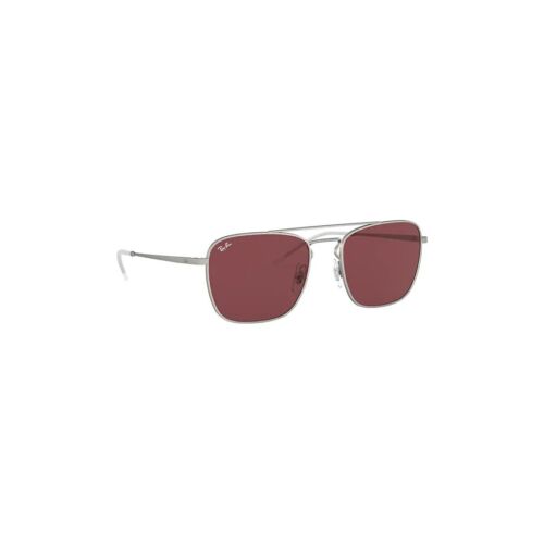 Ray-Ban RB3588 911675 Square Silver Frame with Dark Violet Classic Sunglasses