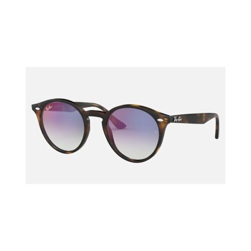 Ray-Ban RB2180 710/XO Round Tortoise with Blue Gradient Mirror Sunglasses