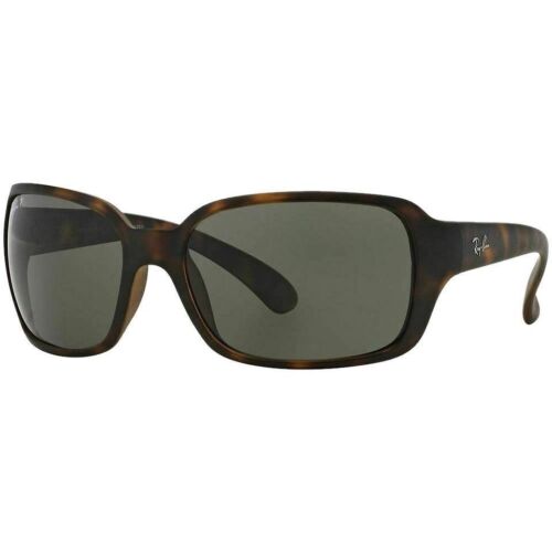 Ray-Ban RB4068 894/58 Square Matte Havana Green Polarized Sunglasses For Women