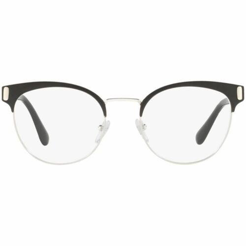 Prada PR63TV 1AB1O1 Cat Eye Women's Eyeglasses in Silver frame w/Demo Lens
