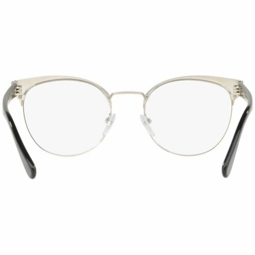 Prada PR63TV 1AB1O1 Cat Eye Women's Eyeglasses in Silver frame w/Demo Lens