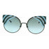 Fendi FF0215/S OKC MATTBLUEGRN Round Shaped Women's Gradient Sunglasses