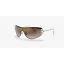 MIU MIU MU66US ZVN4O2 Women Shield Sunglasses in Gold frame w/grey Gradient Lens