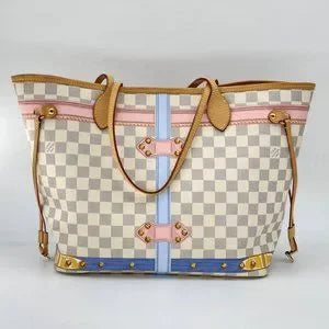 Louis Vuitton Neverfull Special Edition N41065 Tote W/Pochette In Damier Azur