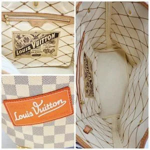 Louis Vuitton Neverfull Special Edition N41065 Tote W/Pochette In Damier Azur