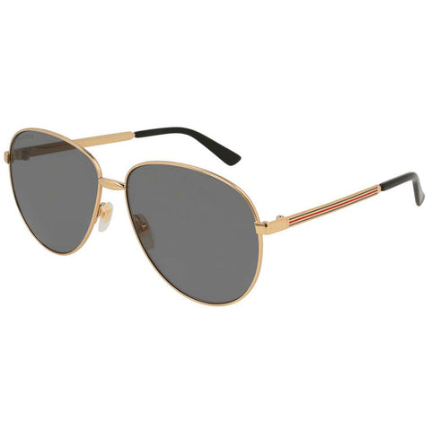 Gucci Aviator Unisex Sunglasses W/Grey Polarized Lens GG0138S-006