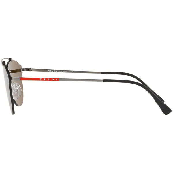 Prada Aviator Men's Sunglasses Silver W/Brown Lens PS55TS 1AP2P1